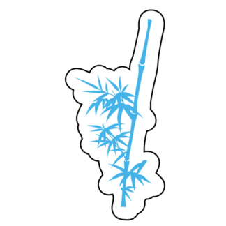 Bamboo Stick Sticker (Baby Blue)